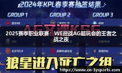 2025赛季职业联赛：WE迎战AG超玩会的王者之战之夜